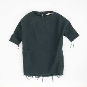 Black Crane Kids Painter Dress in Dark Shadow Size 6T Unisex